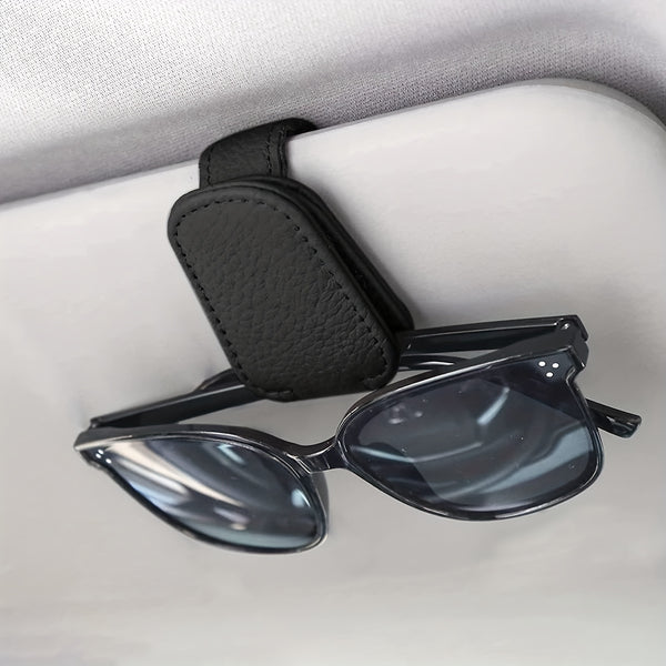 Magnetic Genuine Leather Sunglasses Clip For Car Visor