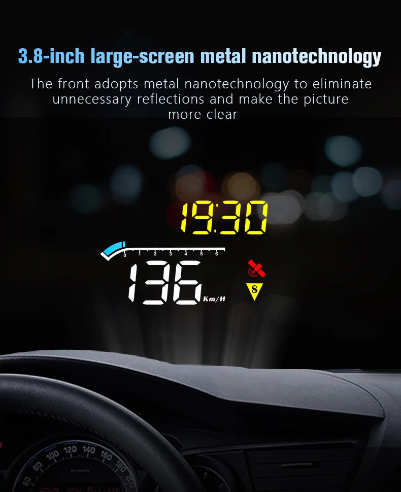 HUD Head Up Display OBD2 GPS Dual System Projector