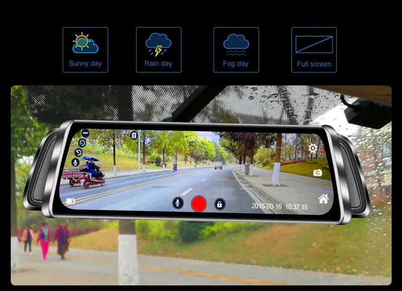 Smart Rearview Mirror DVR 10''Touch Screen