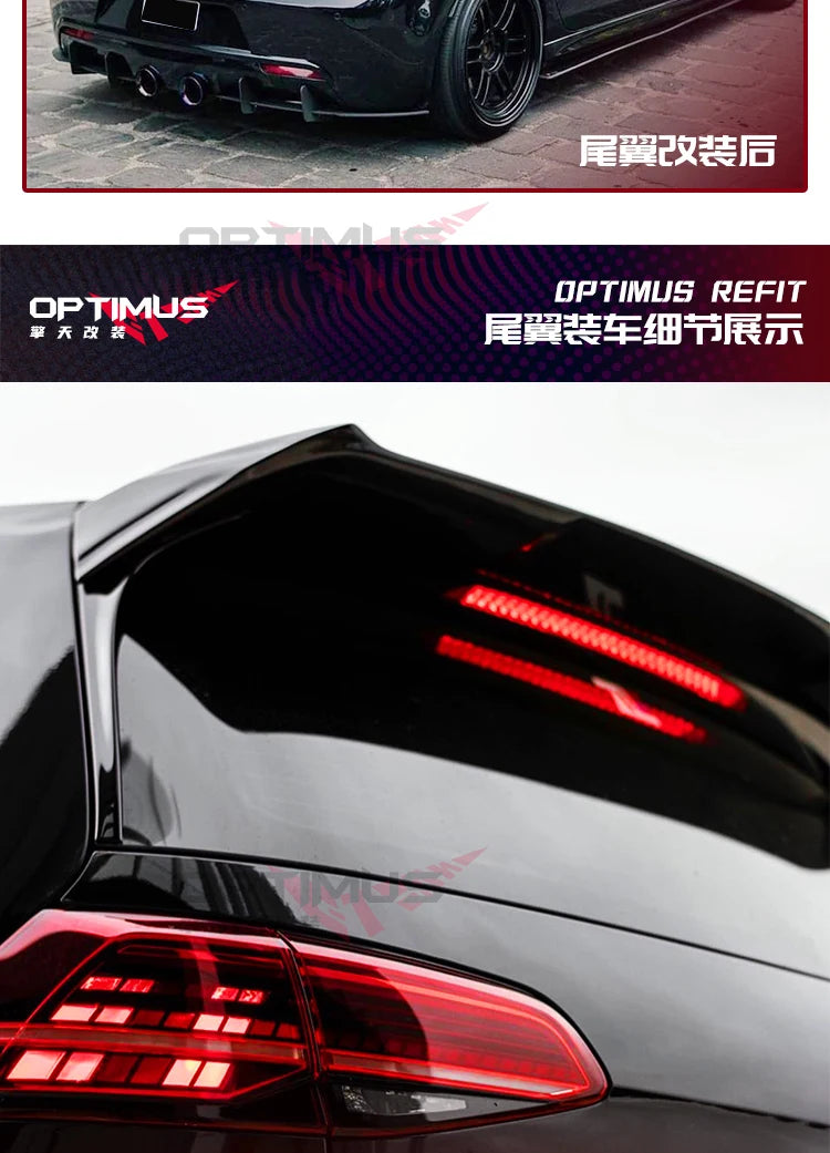 Rear Roof Trunk Spoiler Wing