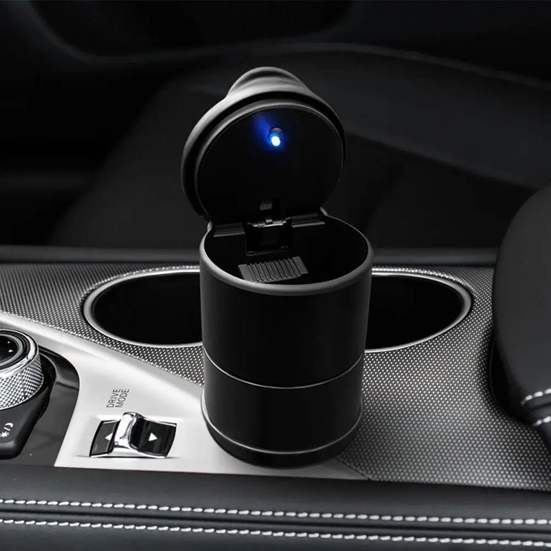 Car Ashtray Cup with LED Light & Coin Storage