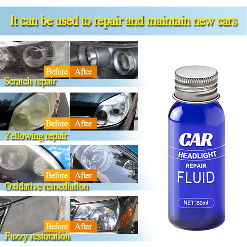 Car Headlight Scratch Remover Repair Fluid Kit