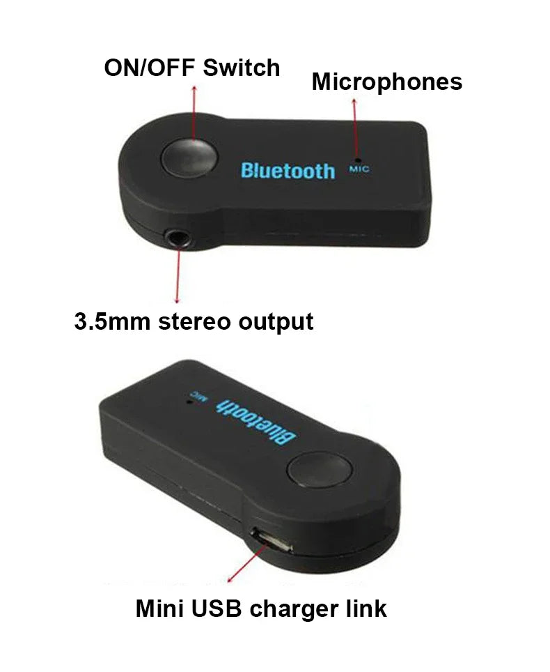 2 in 1 Wireless Bluetooth 5.0 Receiver Adapter with 3.5mm Jack