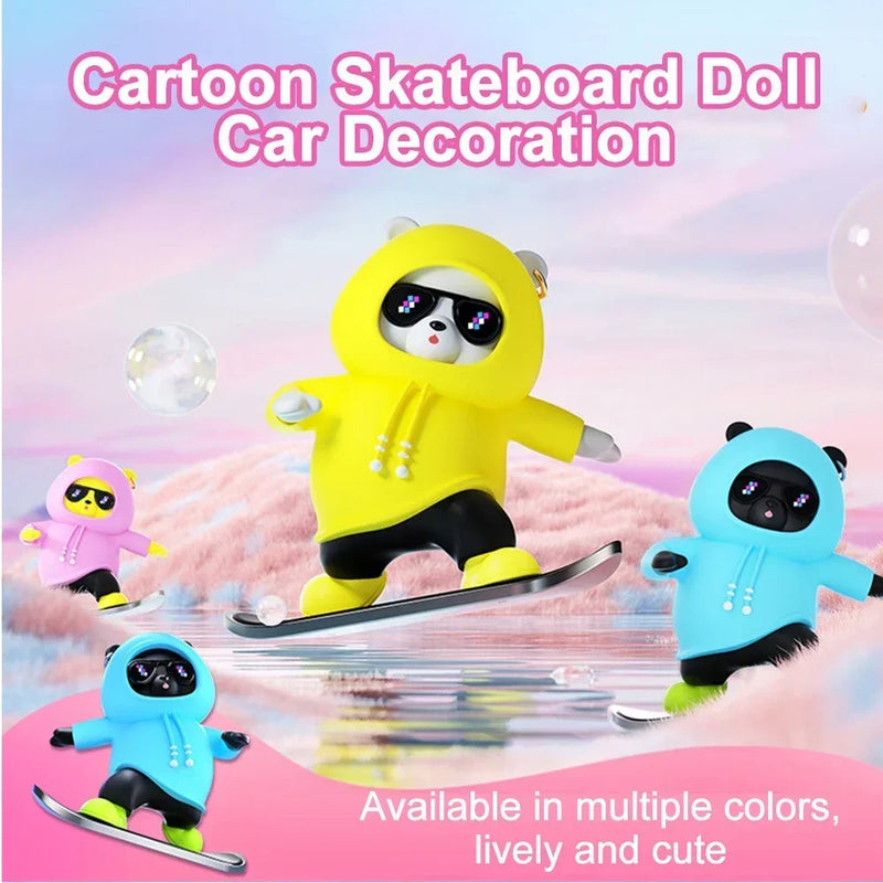 Mini Sliding Bear Car Decor