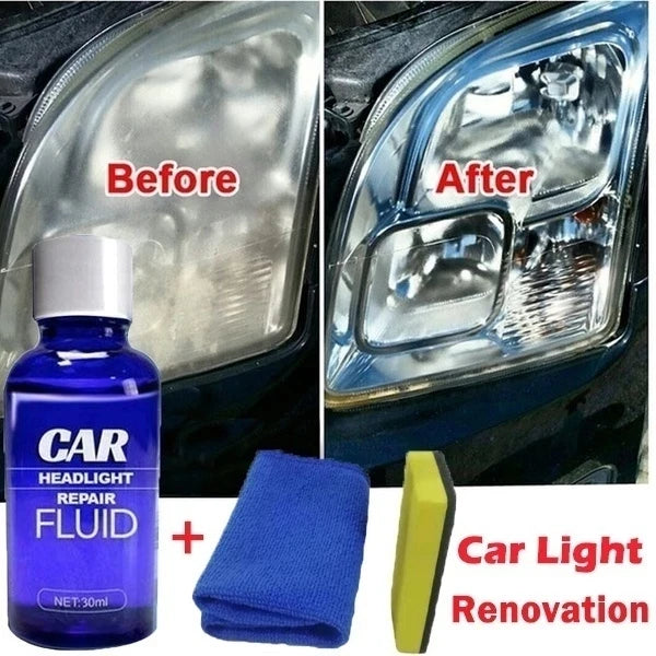 Car Headlight Scratch Remover Repair Fluid Kit