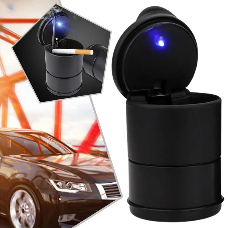 Car Ashtray Cup with LED Light & Coin Storage