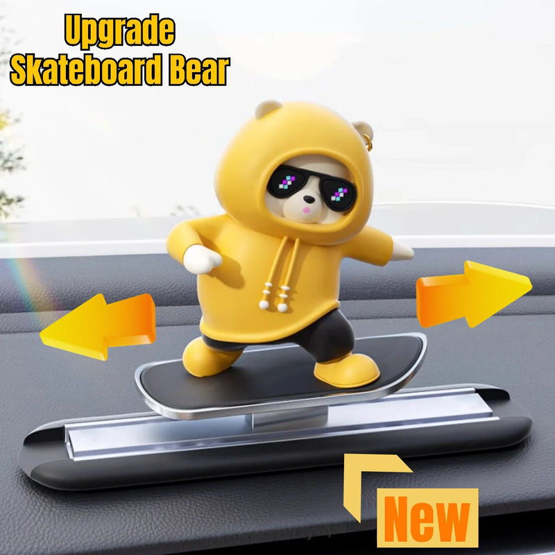 Mini Sliding Bear Car Decor