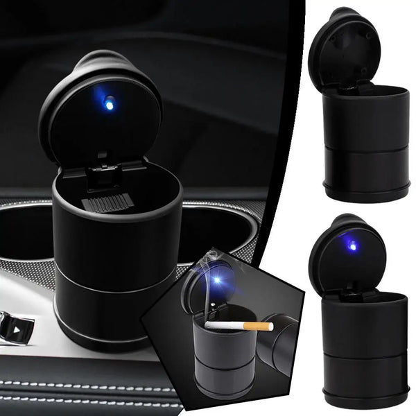 Car Ashtray Cup with LED Light & Coin Storage