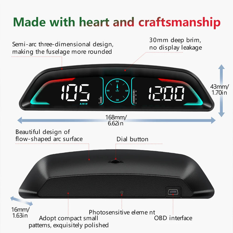 GPS/OBD Multifunctional Car HUD Head-Up Display