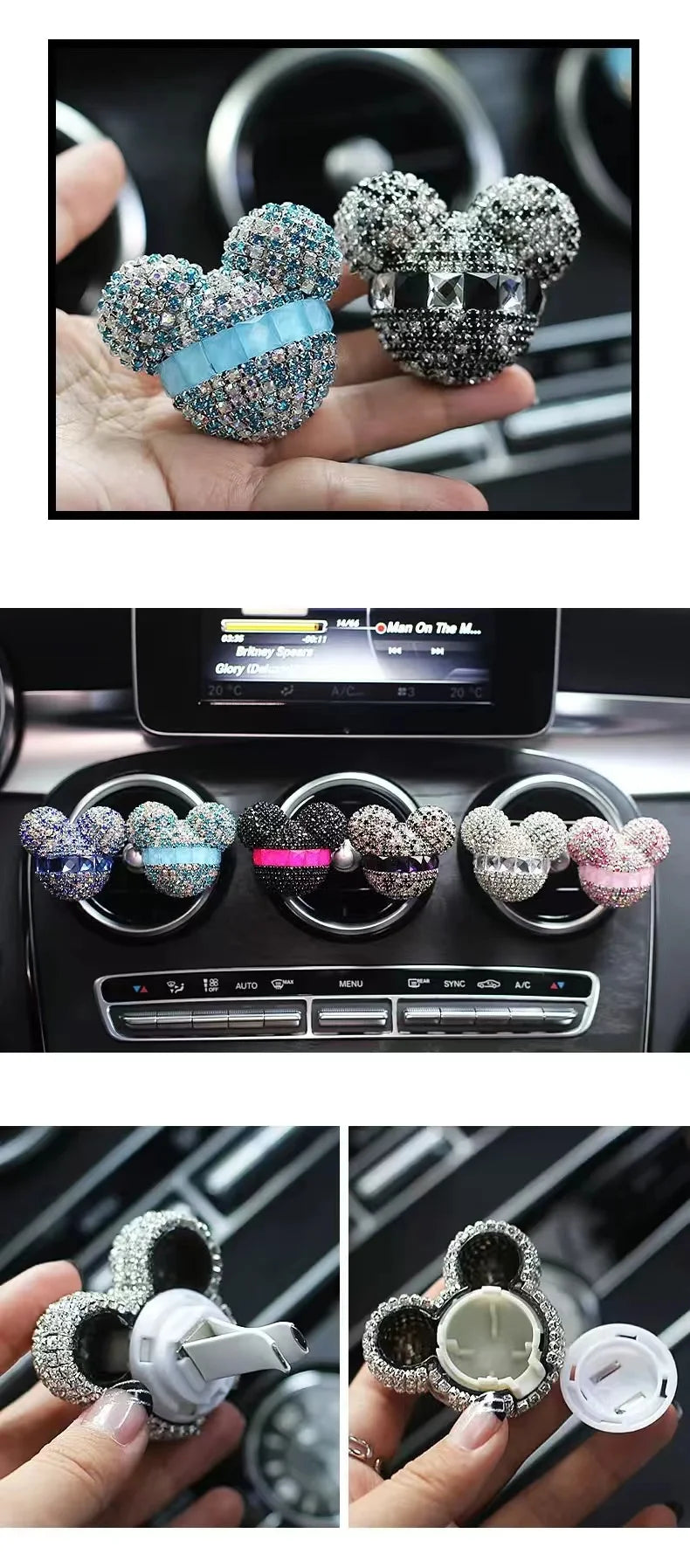 Cute Cartoon Car Air Freshener Vent Clips