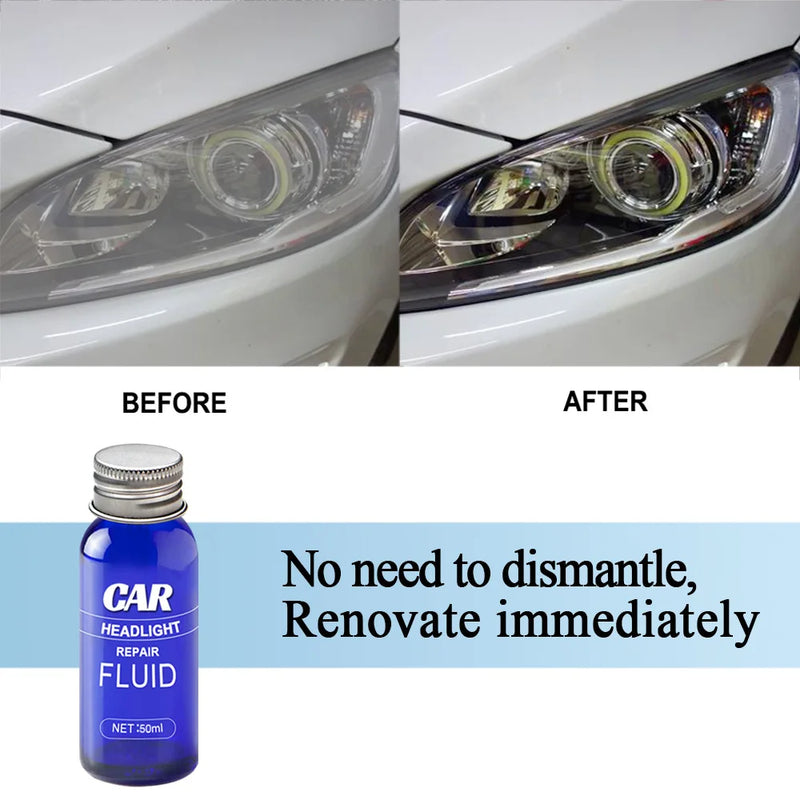 Car Headlight Scratch Remover Repair Fluid Kit