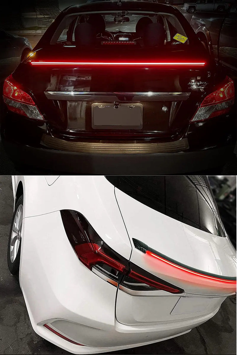 LED Light Universal Carbon Fiber Car Rear Spoiler