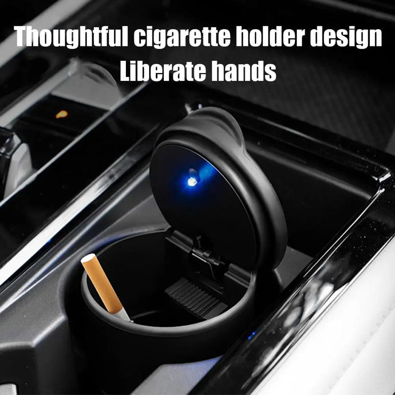 Car Ashtray Cup with LED Light & Coin Storage