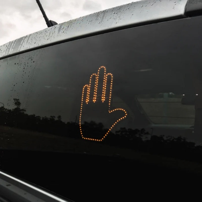 LED Illuminated Gesture Finger Light With Remote Road Rage Sign